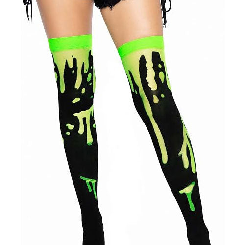 Zombie Slasher Splatter Thigh Highs